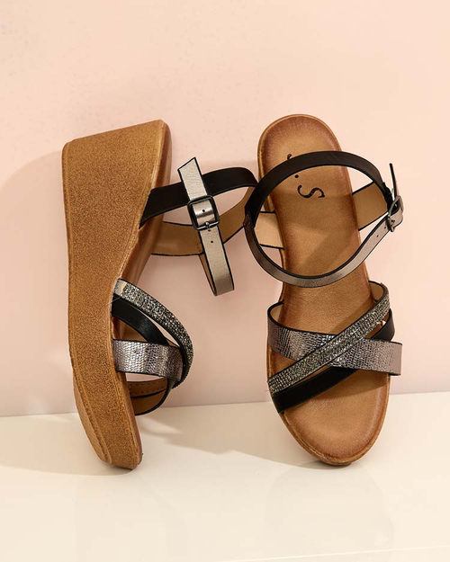 Royalfashion Жіночі босоніжки з цирконами Bozi