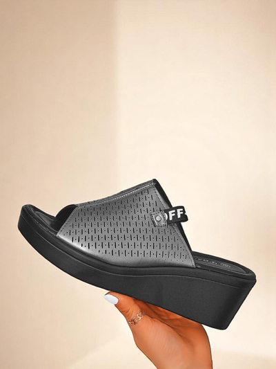 Royalfashion Dámské pantofle na klínku Luna Wedge