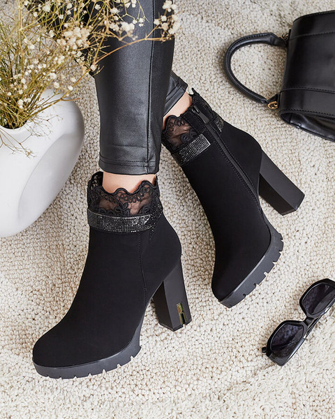 Royalfashion Dámské kozačky Leroleda se zdobeným jehlovým podpatkem