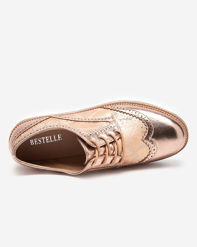 VÝSTUP Růžové a zlaté dámské boty s vsadkami z hadí kůže Fin - Footwear