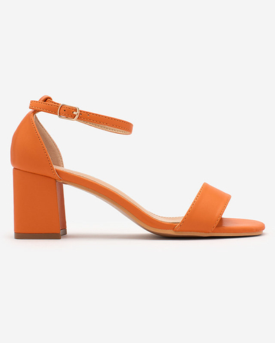 OUTLET Royalfashion Orange Dámské sandály na nízkém podpatku Charm Steps