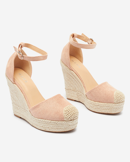 Рожеві жіночі босоніжки Royalfashion Meylasi на підборах