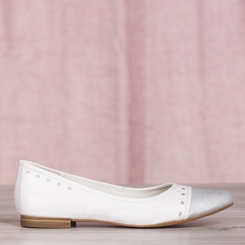 Труси з балерин із білої шкіри - Взуття 1