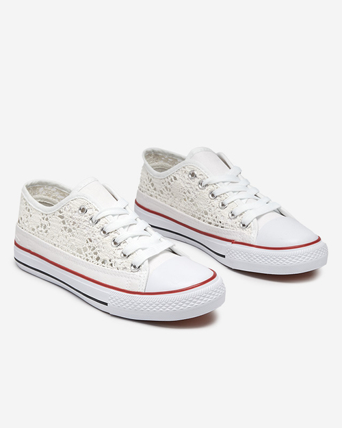 Білі жіночі ажурні кеди Tareni