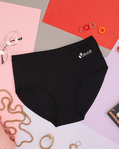 Černé dámské slipy, slipy, typ PLUS VELIKOST- Spodní prádlo