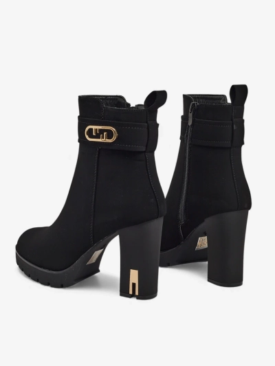 Dámské kotníkové boty eko semišové na sloupku Tovia