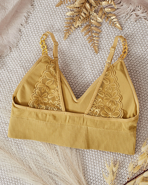 Royalfashion Жіночий бюстгальтер на кісточках з декоративними бретелями
