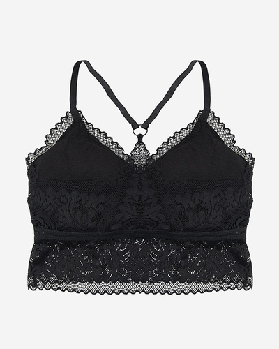 Жіночий мереживний бюстгальтер чорного кольору - Нижня білизна