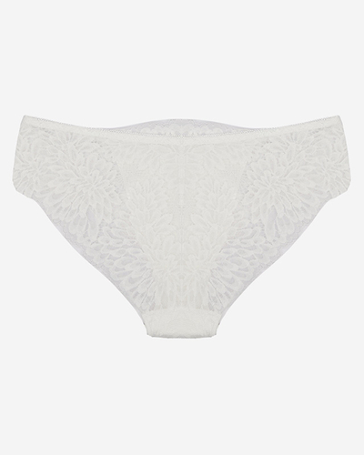 Білі мереживні трусики