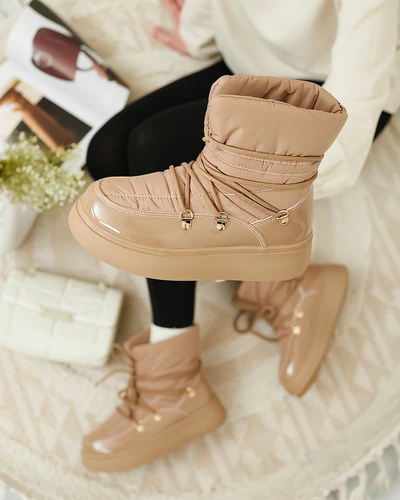 Royalfashion Dámské sněhule v hnědé barvě Dabenda