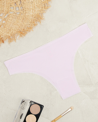 Світло-рожеві жіночі гладкі трусики-бра - Нижня білизна