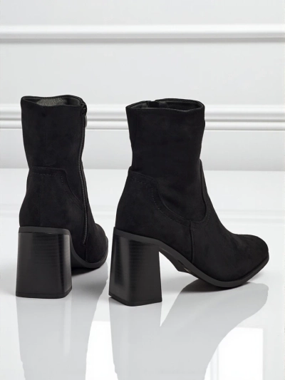 Dámské kotníkové boty eko semišové na sloupku Rune Fast