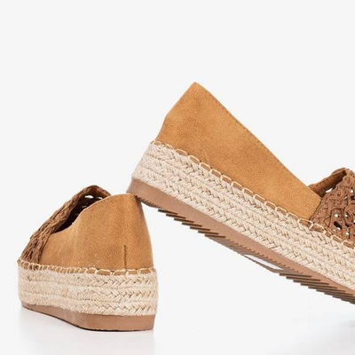 OUTLET Hnědé espadrilky na platformě Lepusa - Obuv