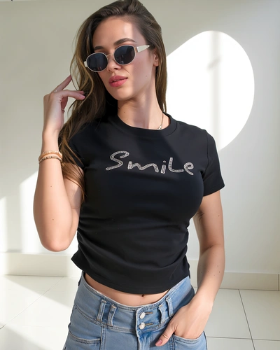 Royalfashion Жіноча блузка з бавовни з написом