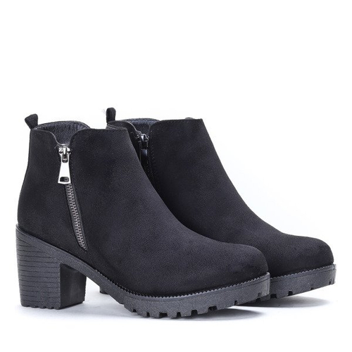 Czarne botki na słupku Nightcall - Obuwie