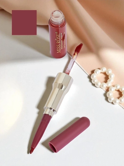 2-v-1 Tekutá Rtěnka a Konturka na Rty Rose Cream
