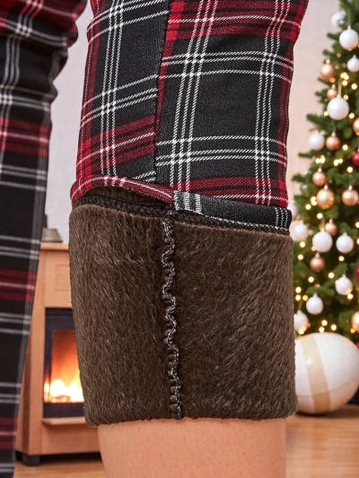 Royalfashion Zateplené kostkované dámské tegíny