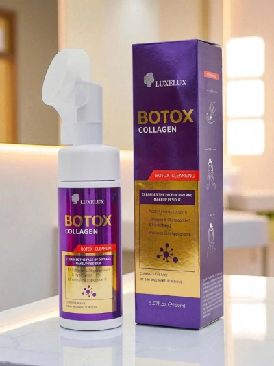 Очищаюча та зволожуюча пінка для обличчя з колагеном і щіткою