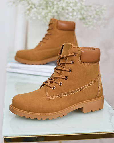 Royalfashion Hnědé dámské trapéry Karveliea