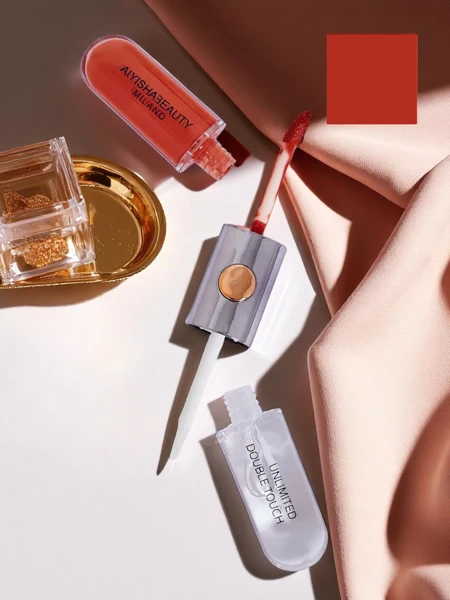 Помада і прозорий блиск 2-в-1 Персиковий нюд