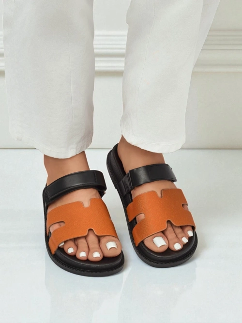 Royalfashion Жіночі шльопанці з еко-шкіри FlexiComfi