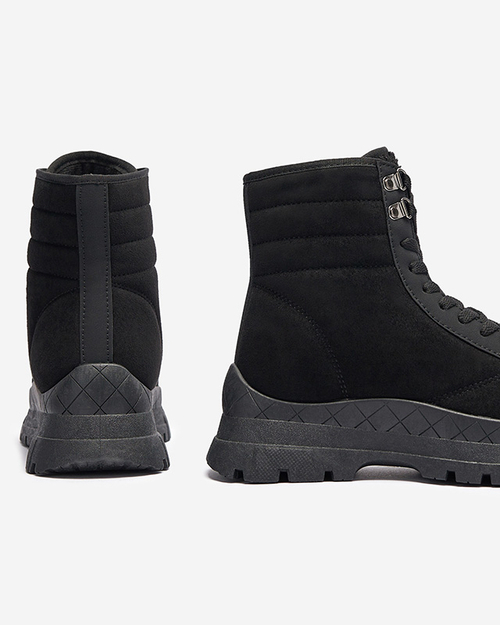 Жіночі утеплені черевики-трапери чорного кольору Wosser- Footwear