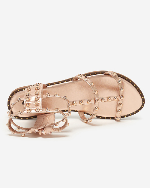 Жіночі босоніжки, прикрашені вкрапленнями рожевого золота - Nuriak - Взуття