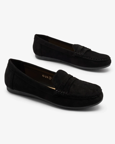 Royalfashion Жіночі мокасини з екозамші чорного кольору Ziffig