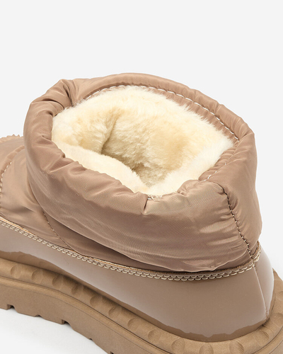 Royalfashion Dámské sněhule v hnědé barvě Ireda