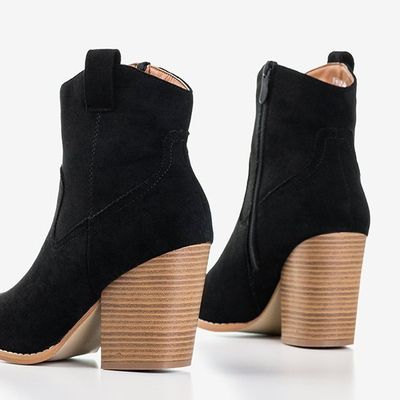 Černé dámské boty a'la kovbojské boty Vitella - Footwear