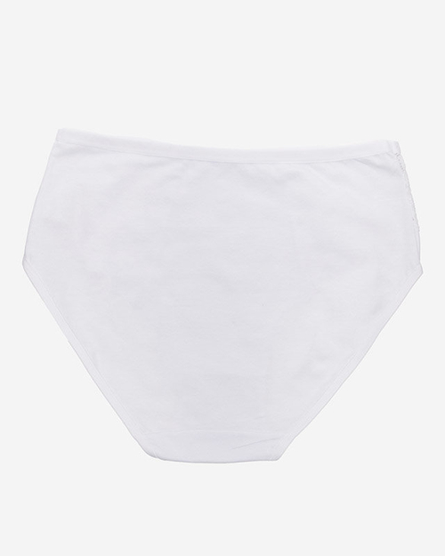 Жіночі білі бавовняні трусики PLUS SIZE- Нижня білизна