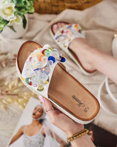 Жіночі шльопанці Royalfashion Loassa зі стразами