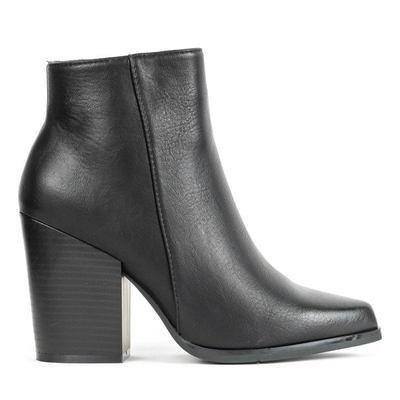 Černé kotníkové boty na sloupku Shani - Footwear