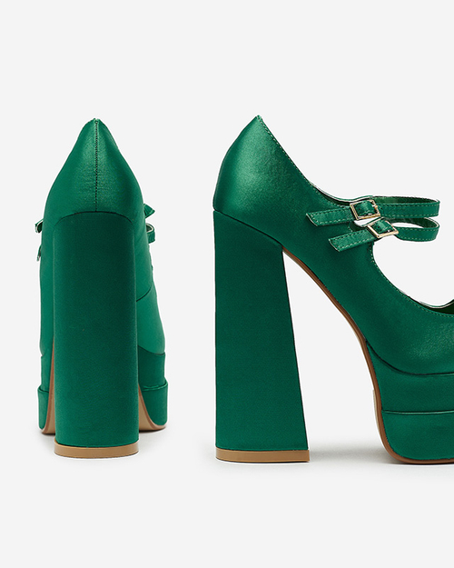 Зелені жіночі туфлі на високій шпильці Elika - Взуття