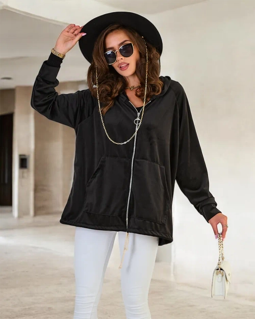 Жіночий світшот Royalfashion з капюшоном на блискавці