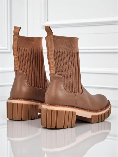 Dámské kotníkové boty na podpatku z ekologické kůže Ivy Storm