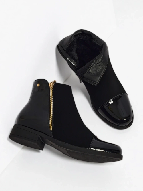 Ботильйони Luna Чорні Елегантні на Осінь