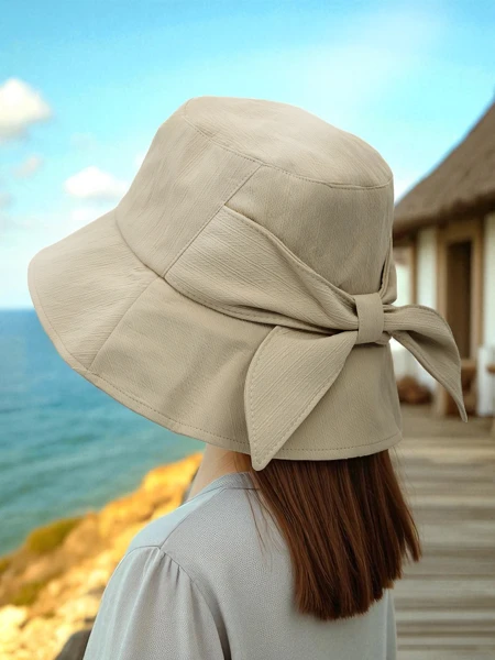 Royalfashion Dámský letní klobouk s mašlí Amber Sky