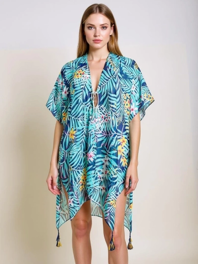 Pareo Helene Tropica Royalfashion ke kolenům – barevné plážové šaty