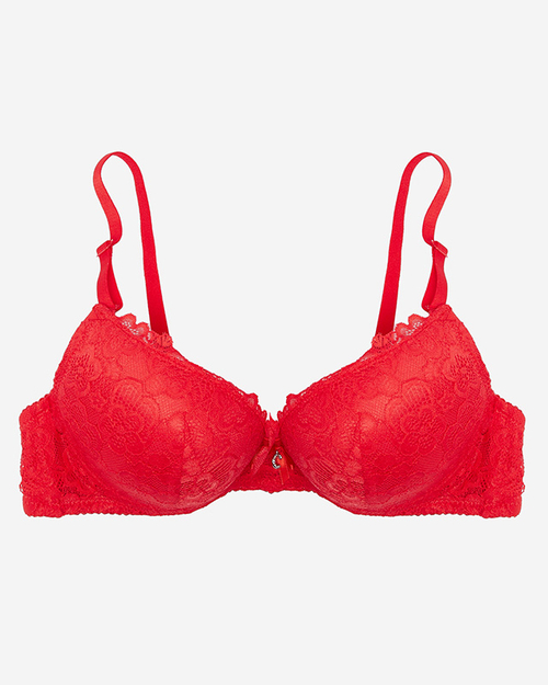 Червоний жіночий мереживний бюстгальтер - Жіноча білизна