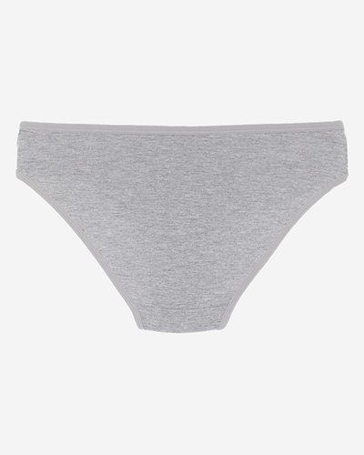 Šedé bavlněné dámské kalhotky. Spodní prádlo