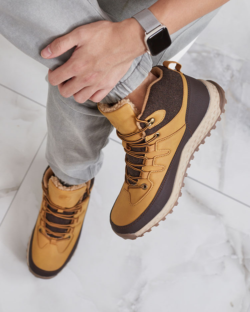 Royalfashion Чоловічі капці верблюжого кольору Jekouia