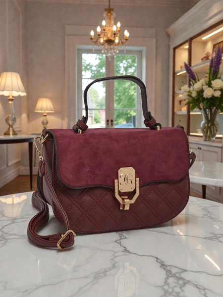 Dámská Kabelka Luna Bordó Ekologická Elegantní pro Každodenní Nošení