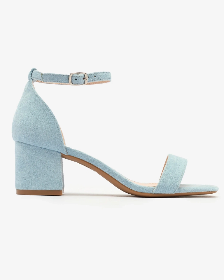 Royalfashion Modré dámské sandály na podpatku Xeteri