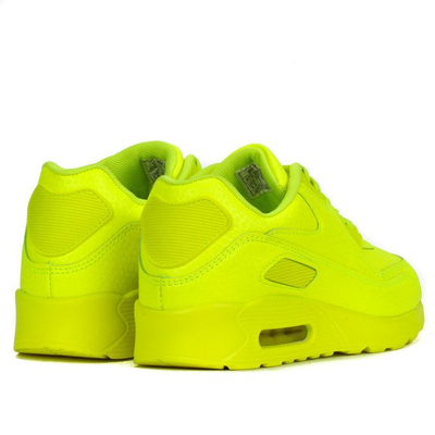 Sportowe obuwie w kolorze limonkowym - Obuwie