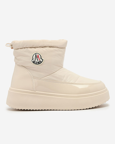 Royalfashion Dámské sněhule v krémové barvě Ademra