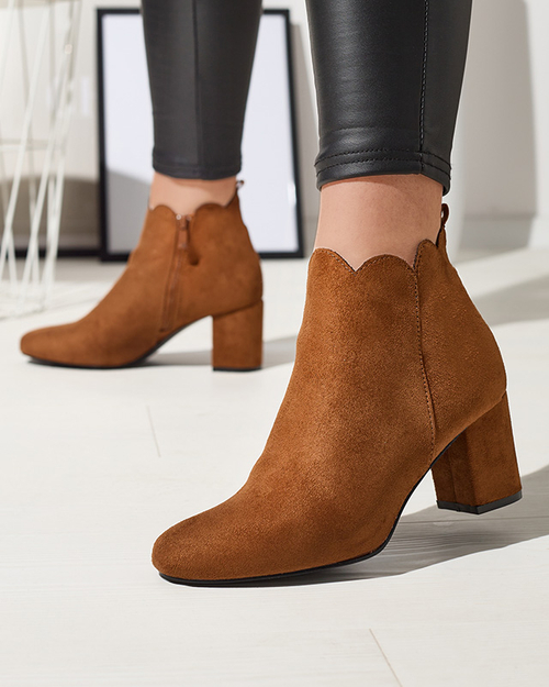 Жіночі черевики з екозамші коричневого кольору Kernag- Footwear