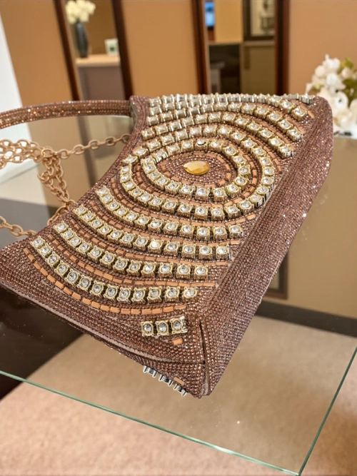 Royalfashion Копертова жіноча сумочка з цирконами Sova Glint