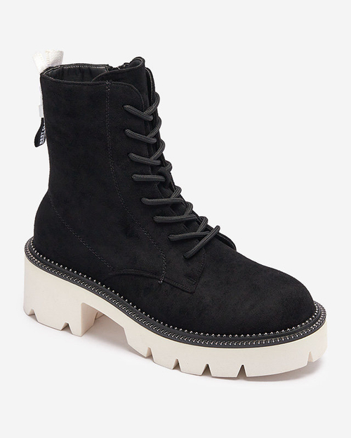 Чорні жіночі чоботи на низькій посадці Savet - Взуття