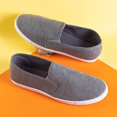Šedé pánské slip on boty Korin - obuv